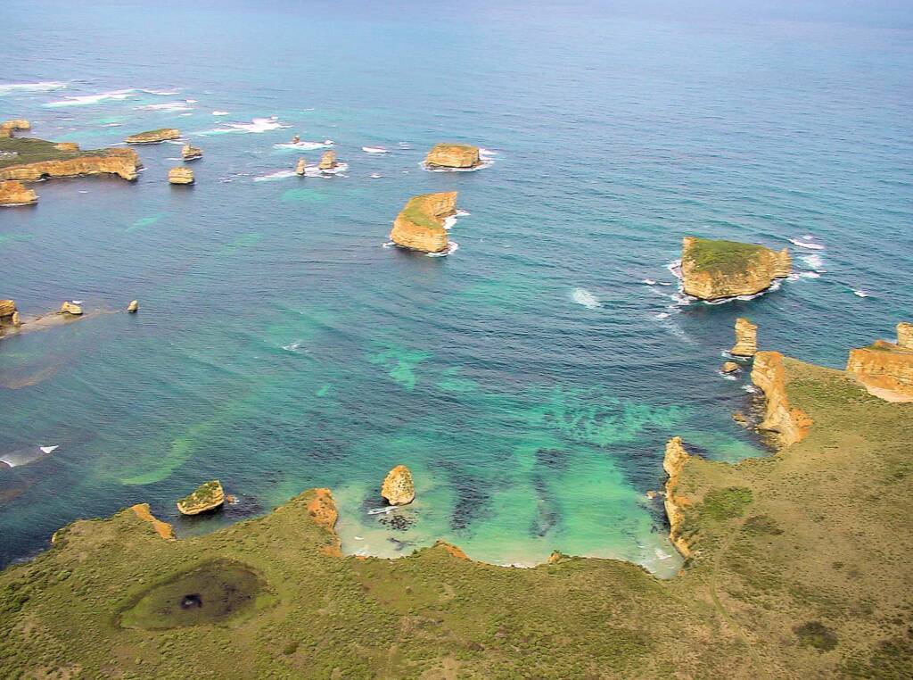 Aerial view of the Great Ocean Road, VIC