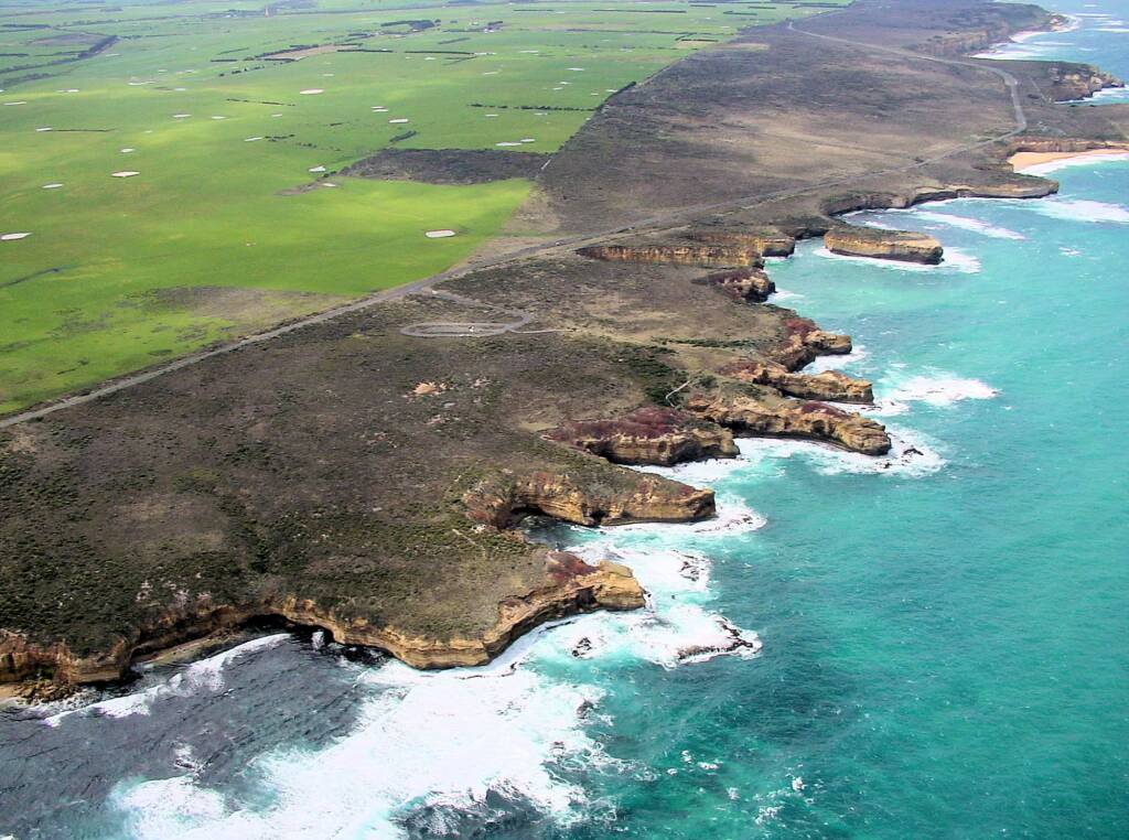 Aerial view of the Great Ocean Road, VIC