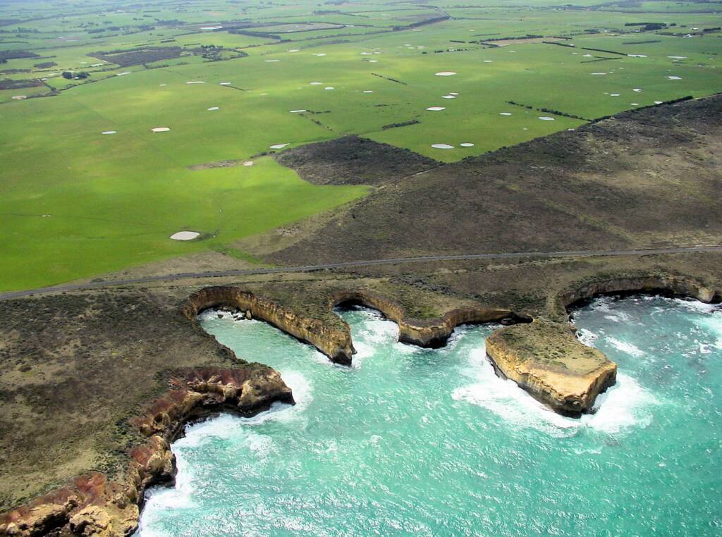 Aerial view of the Great Ocean Road, VIC