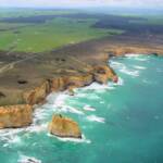 Aerial view of the Great Ocean Road, VIC