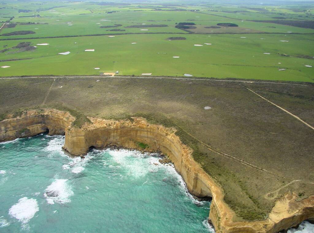 Aerial view of the Great Ocean Road, VIC