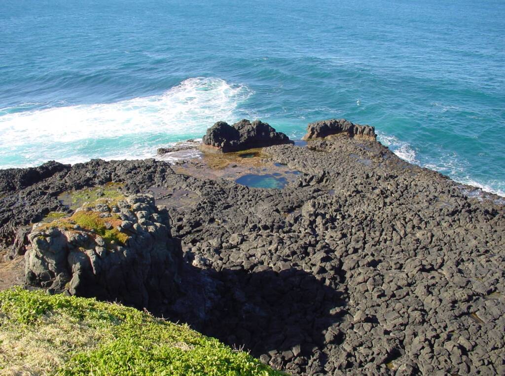 A shoreline of basalt rocks, Phillip Island