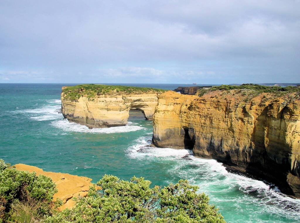 View to Mutton Bird island from Island Arch Lookout, Great Ocean Road, VIC