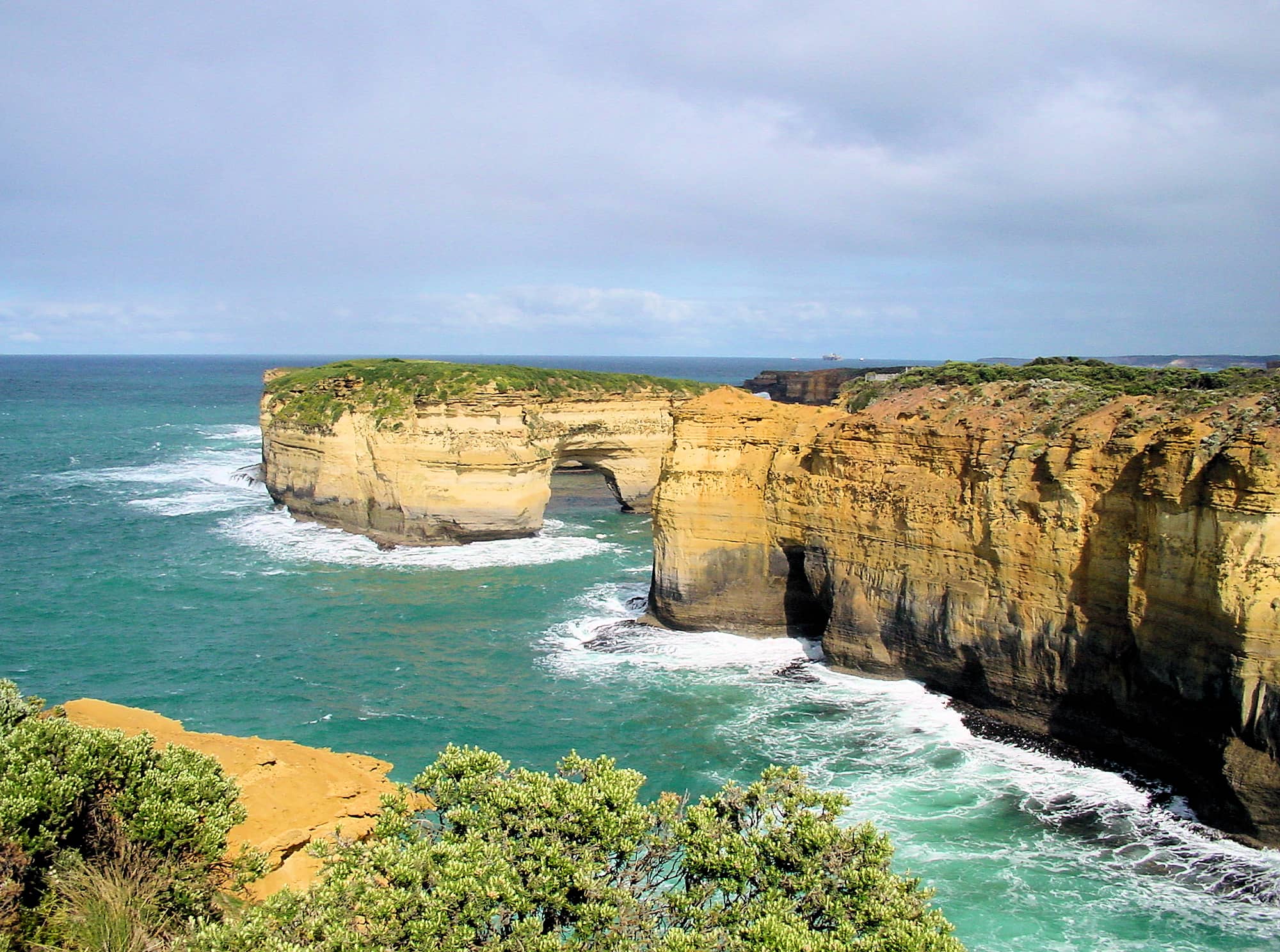 View to Mutton Bird island from Island Arch Lookout, Great Ocean Road, VIC