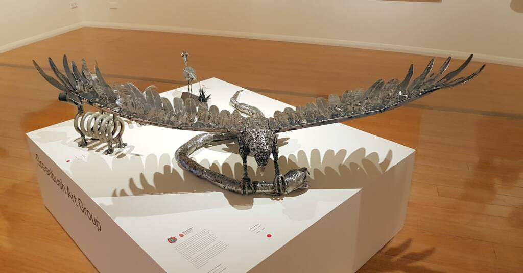 Eagle with snake by William Keighran, Greenbush Art Group, Alice Springs, NT