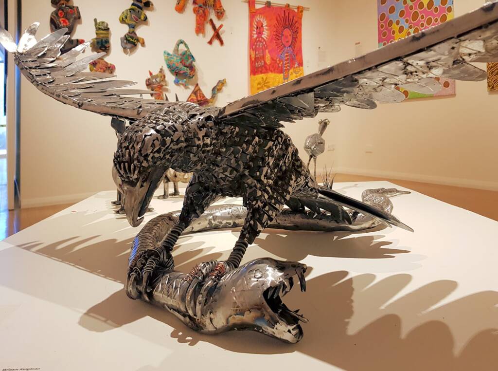 Eagle with snake by William Keighran, Greenbush Art Group, Alice Springs, NT
