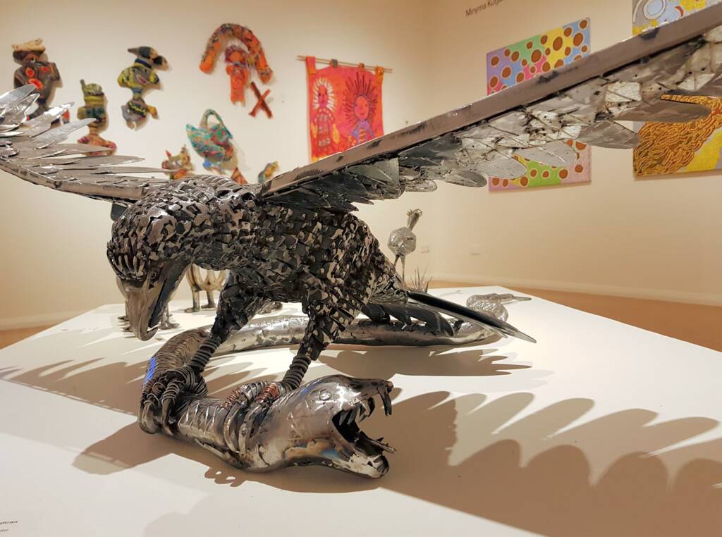 Eagle with snake by William Keighran, Greenbush Art Group, Alice Springs, NT
