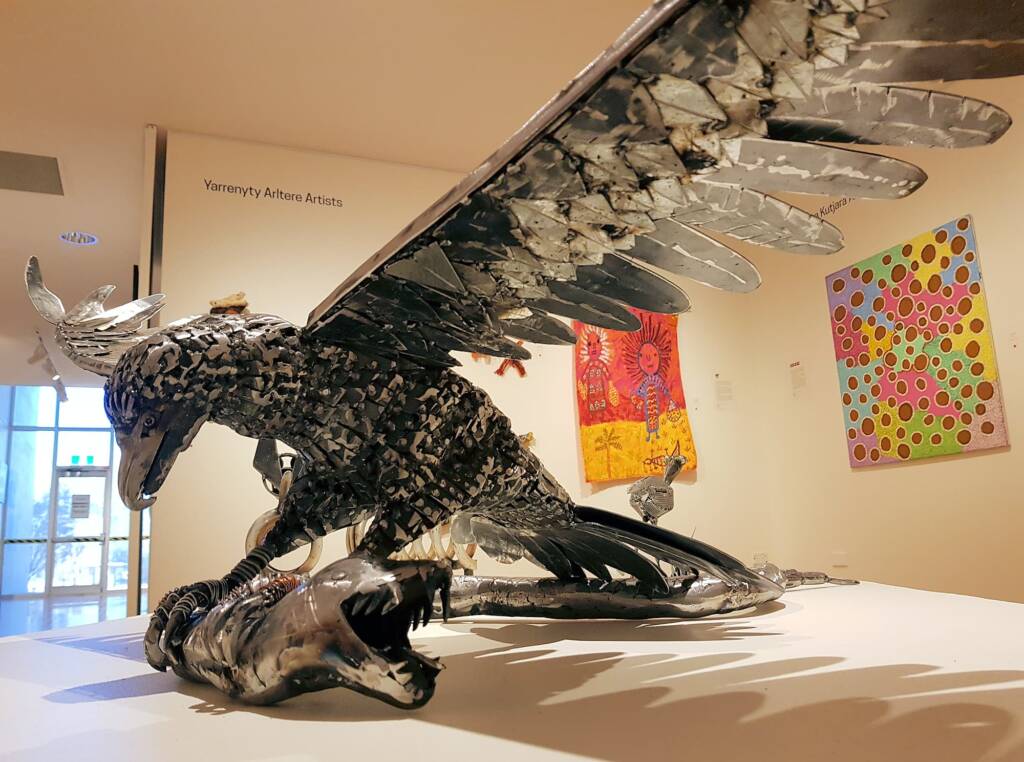 Eagle with snake by William Keighran, Greenbush Art Group, Alice Springs, NT