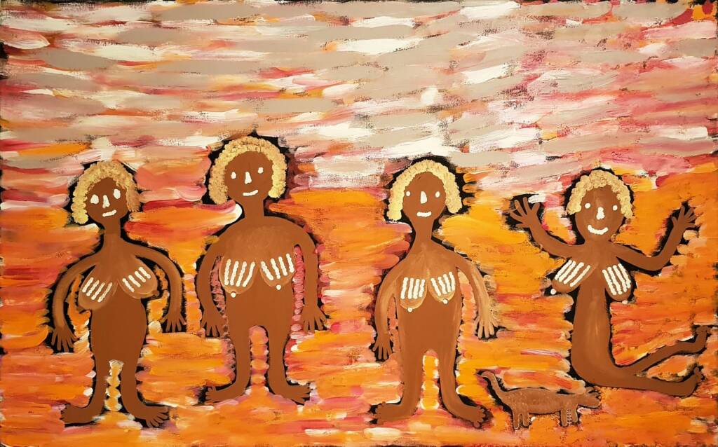 Kunga Dancing by Janet Nyunmitji Forbes, Alice Springs Desert Mob Festival 2020