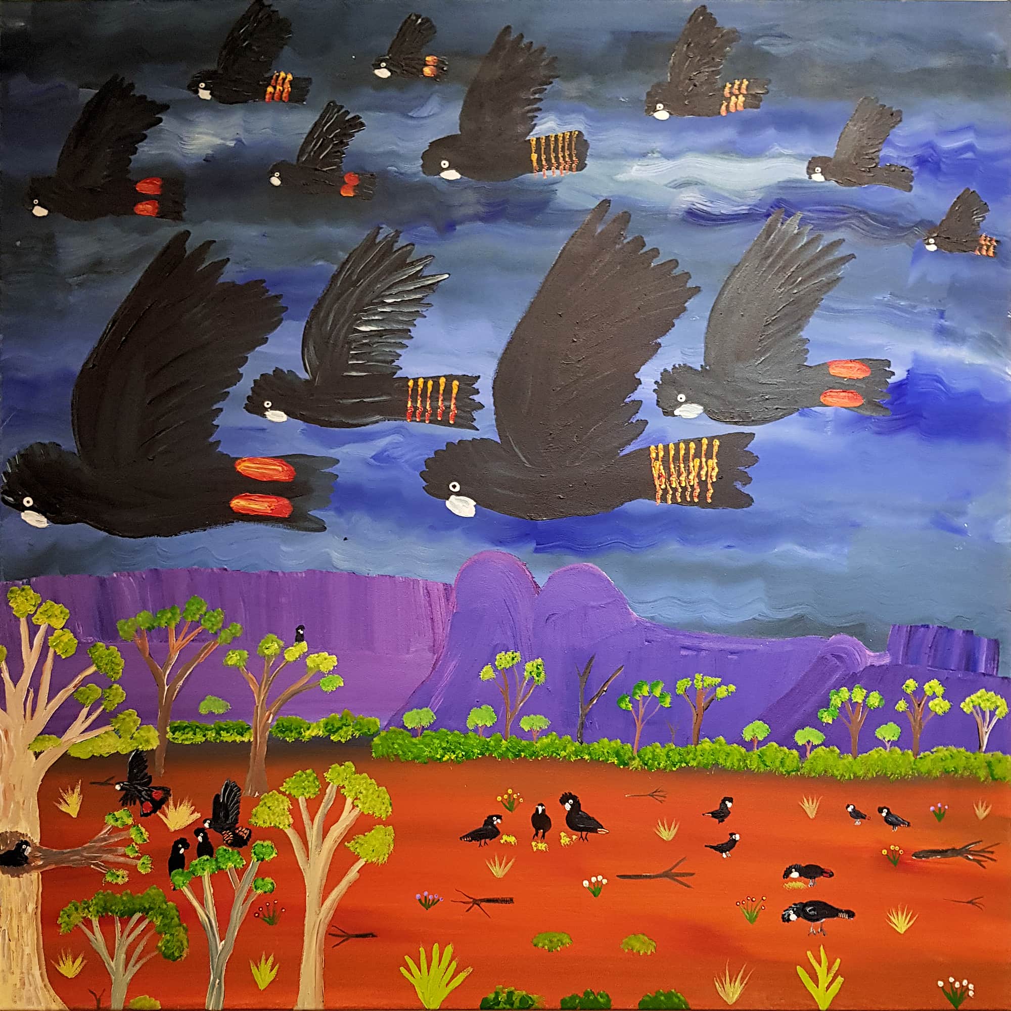 Redtails Looking for food before night time by Kukula McDonald