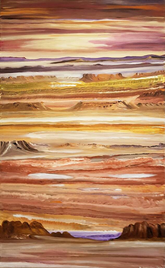 Tjintjira (Salt Pan) by Nita Ferguson, Alice Springs Desert Mob Festival 2020