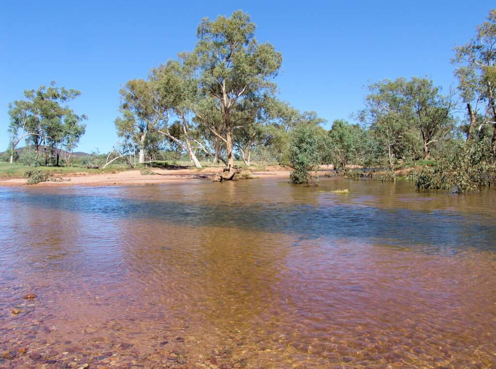 Hugh River - view from Namatjira Drive, West MacDonnell Ranges