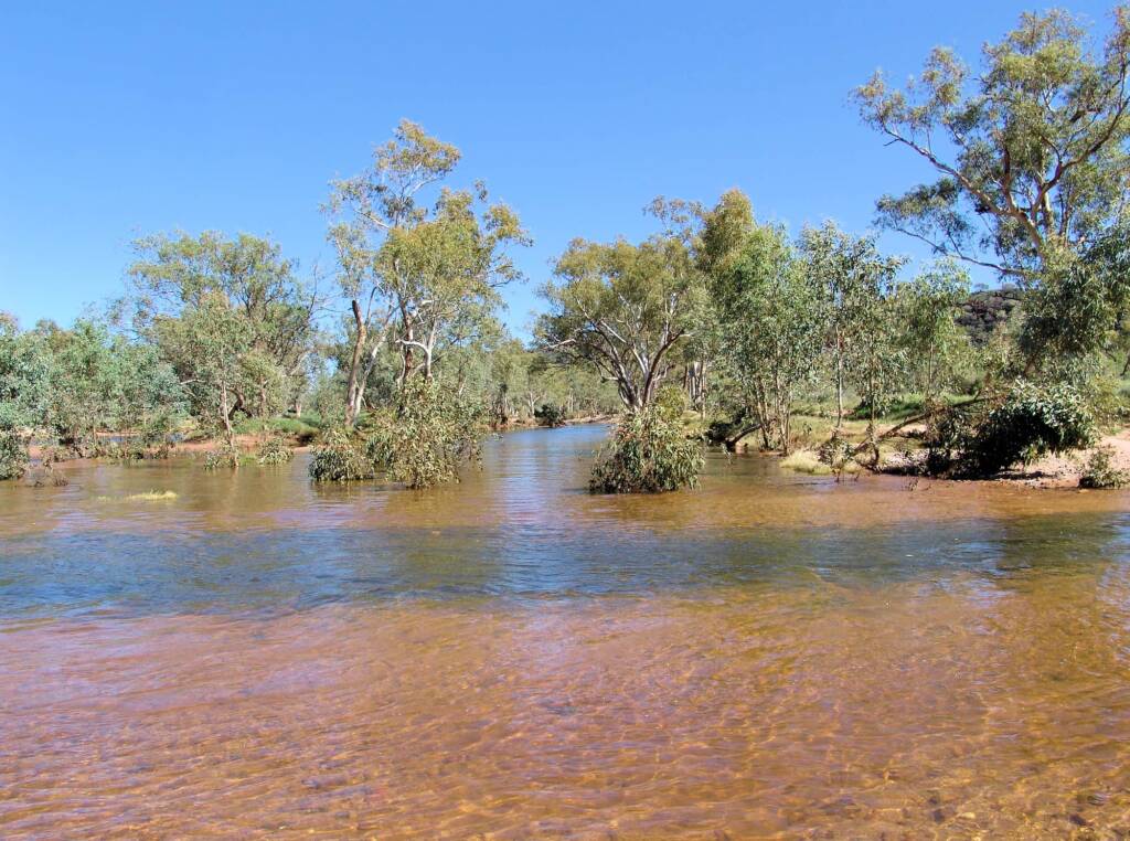 Hugh River - view from Namatjira Drive, West MacDonnell Ranges