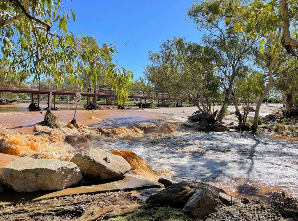 The result of a car washed off the Undoolya Road Main Causeway, Alice Springs, NT © Toni Ryland