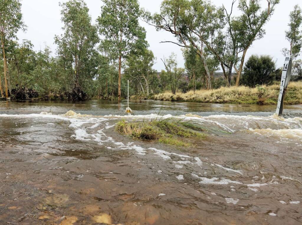 Ellery Creek across Larapinta Drive, NT