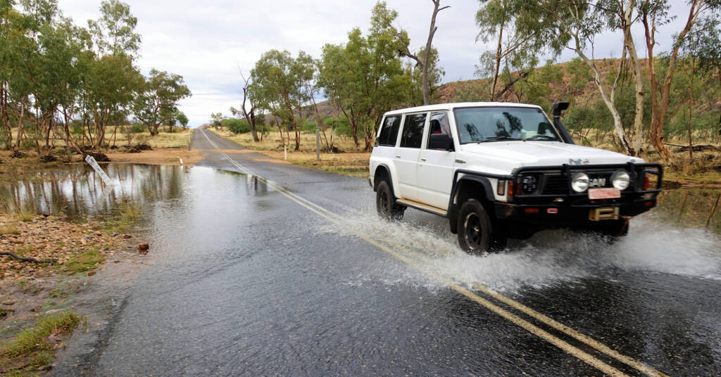 Laura Creek (tributary) crossing Larapinta Drive, NT