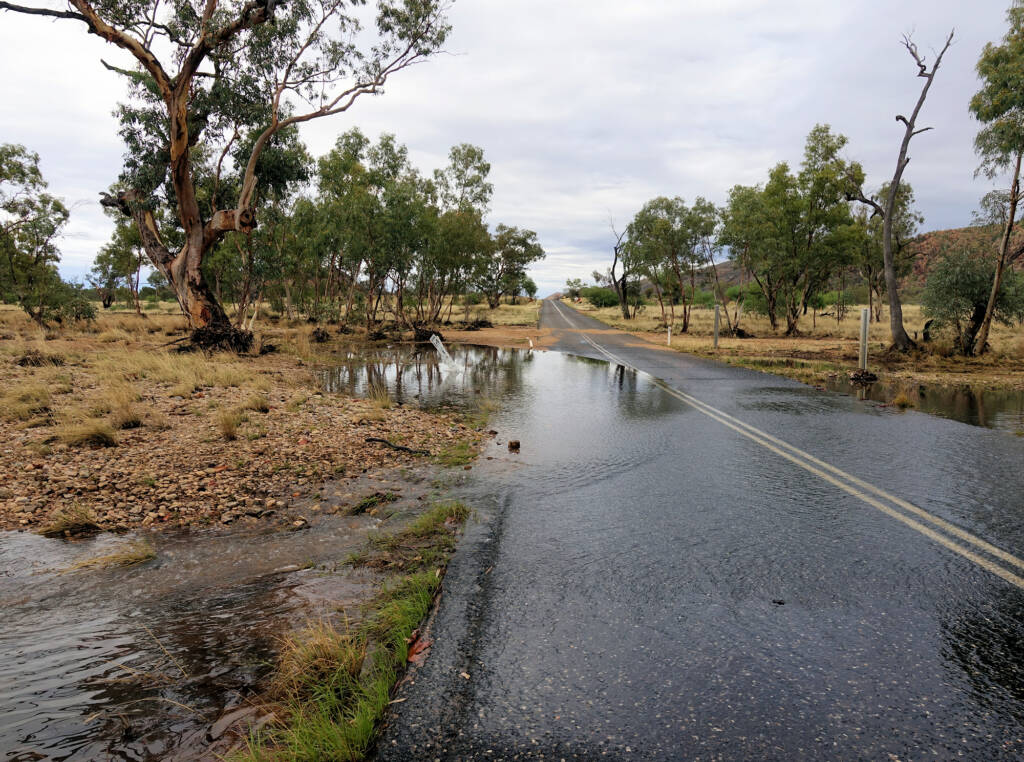 Laura Creek (tributary) crossing Larapinta Drive, NT
