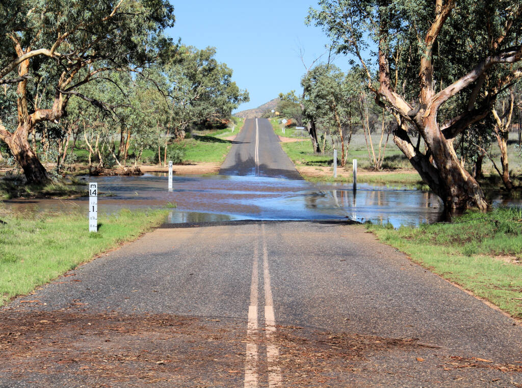 Laura Creek (tributary) crossing Larapinta Drive, NT