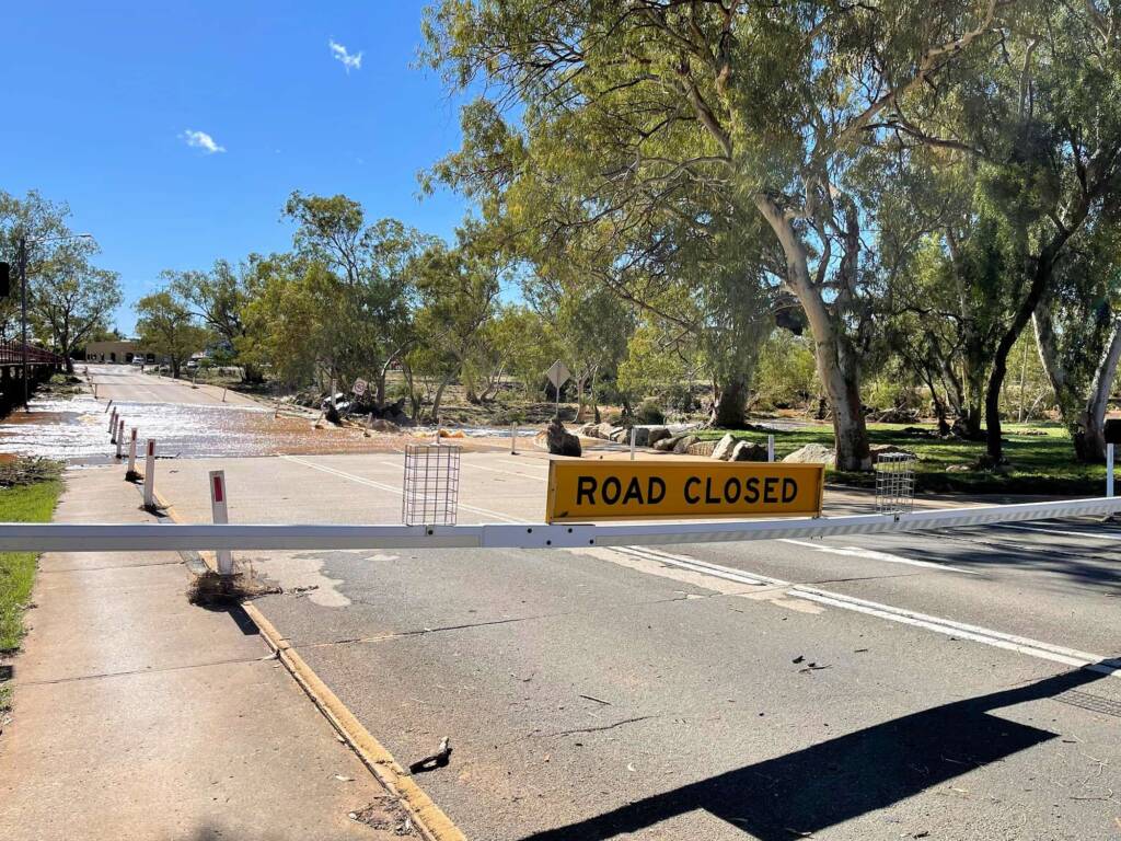 The result of a car washed off the Undoolya Road Main Causeway, Alice Springs, NT © Toni Ryland