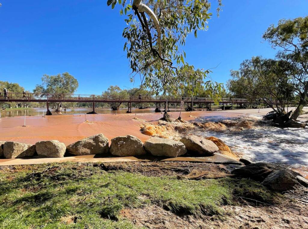 The result of a car washed off the Undoolya Road Main Causeway, Alice Springs, NT © Toni Ryland