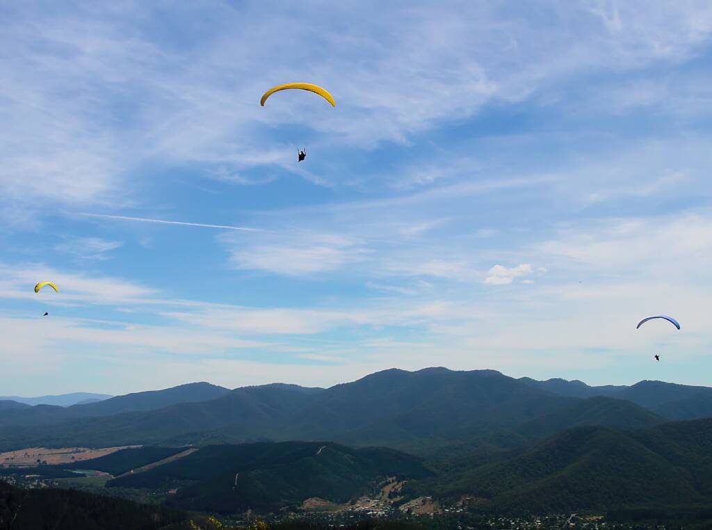 Paragliding from Mystic at Bright, VIC