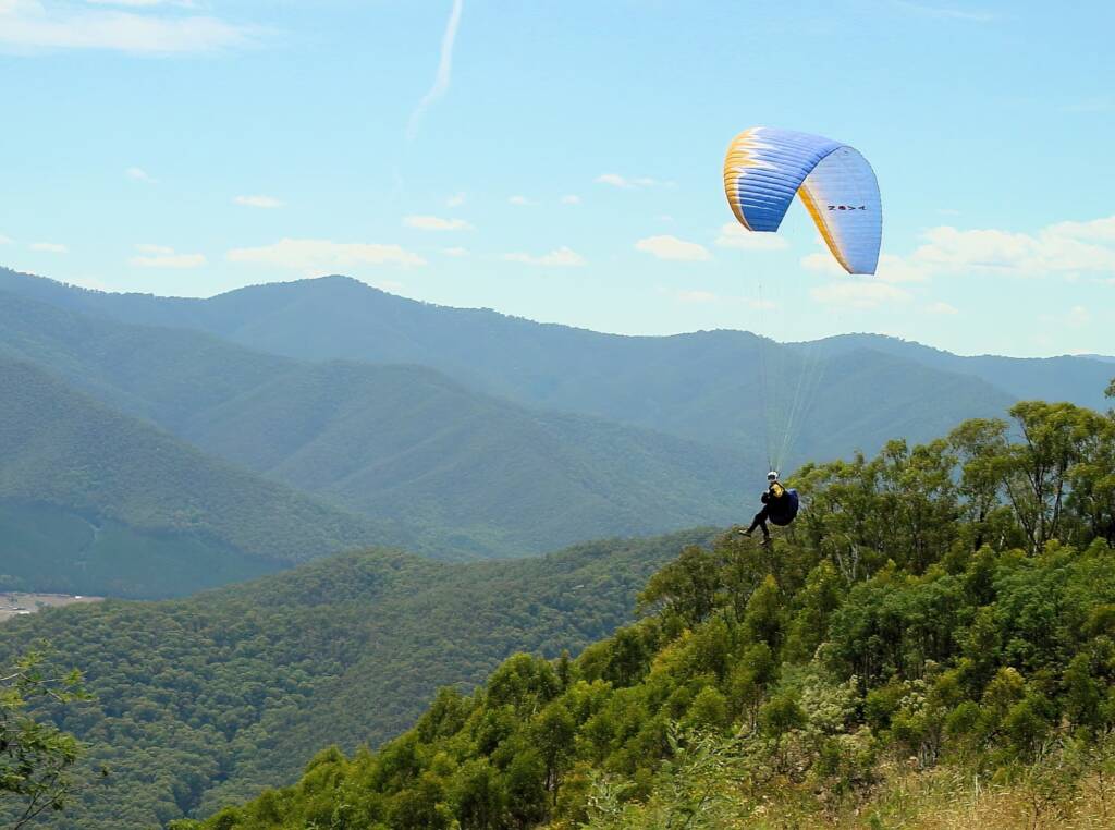 Paragliding from Mystic at Bright, VIC