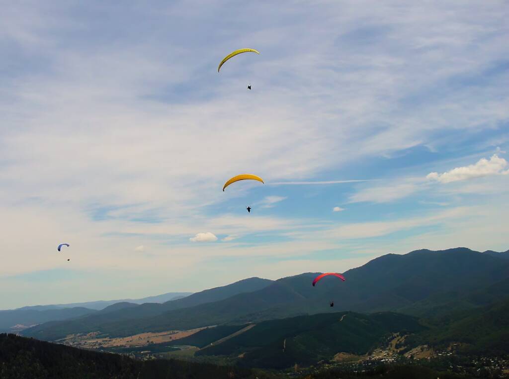 Paragliding from Mystic at Bright, VIC