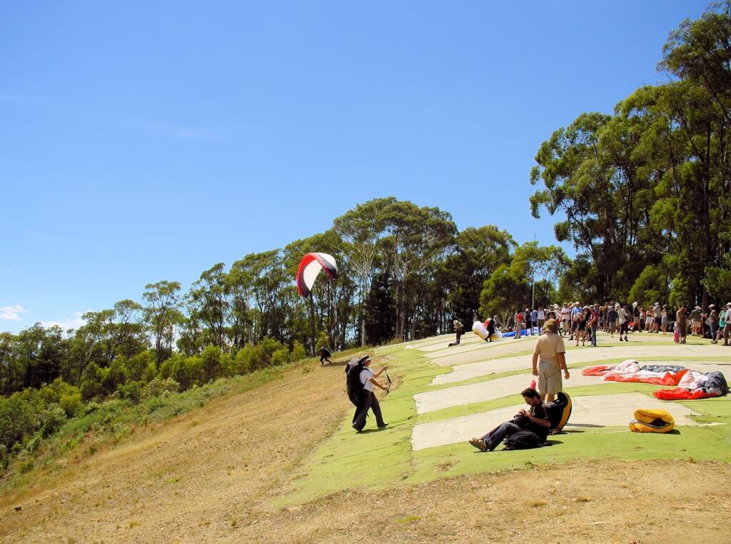 Paragliding from Mystic at Bright, VIC