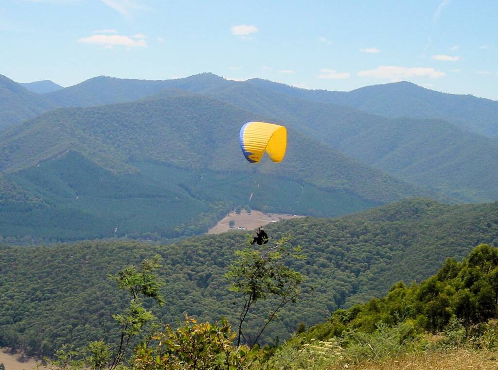 Paragliding from Mystic at Bright, VIC