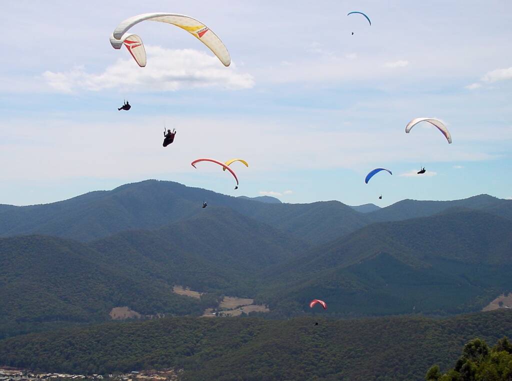 Paragliding from Mystic at Bright, VIC