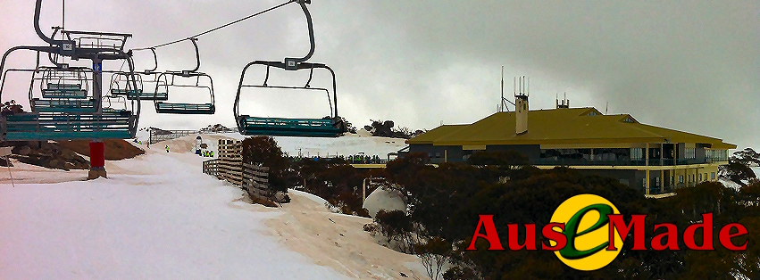 Ausemade Facebook (Timeline) - Approaching the top of terminal quad chair in Blue Cow (part of the Perisher Ski Resort)