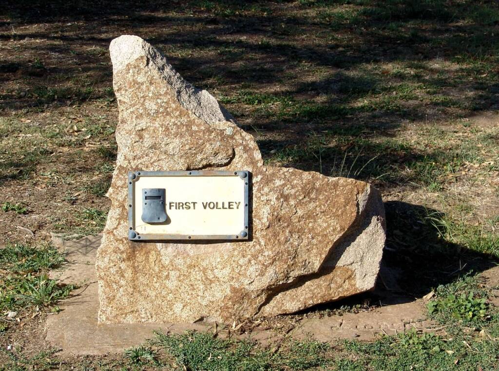 Ned Kelly first volley, Glenrowan, VIC