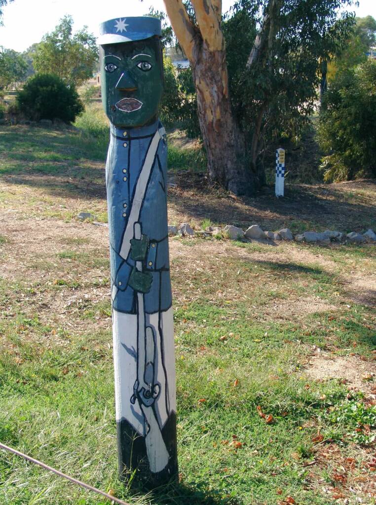 Ned Kelly Police Bollard, Glenrowan, Victoria