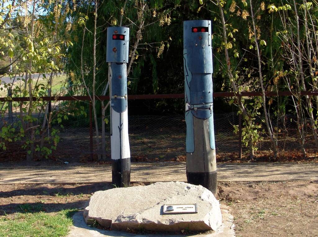Ned Kelly Police Bollards, Glenrowan, VIC