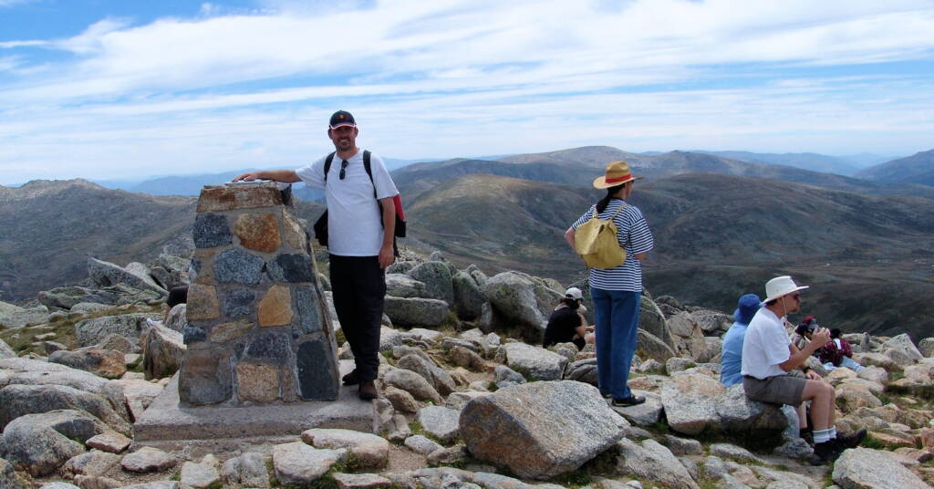 The cairn on top of Mount Kosciuszko