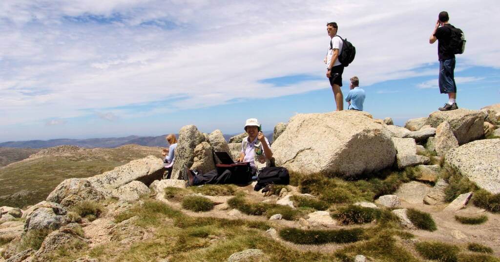 The summit of Mount Kosciuszko