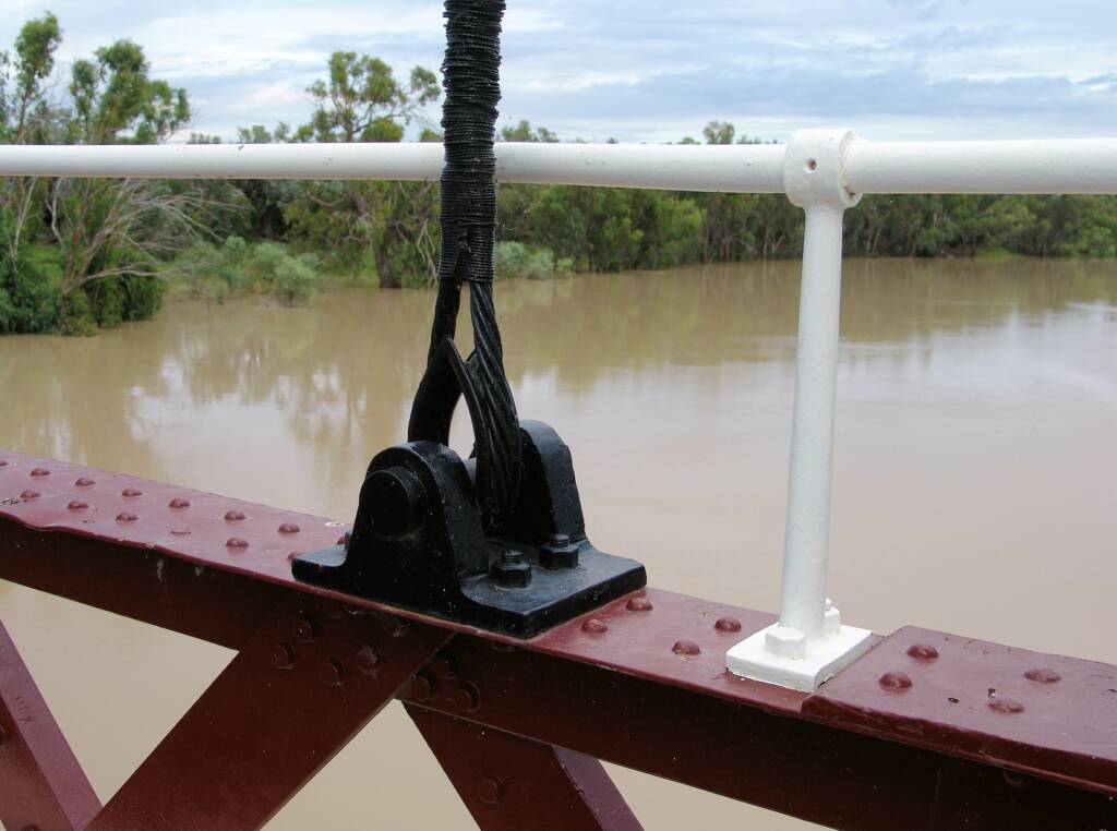 Cable component of the bridge mechanism, North Bourke Bridge, NSW.