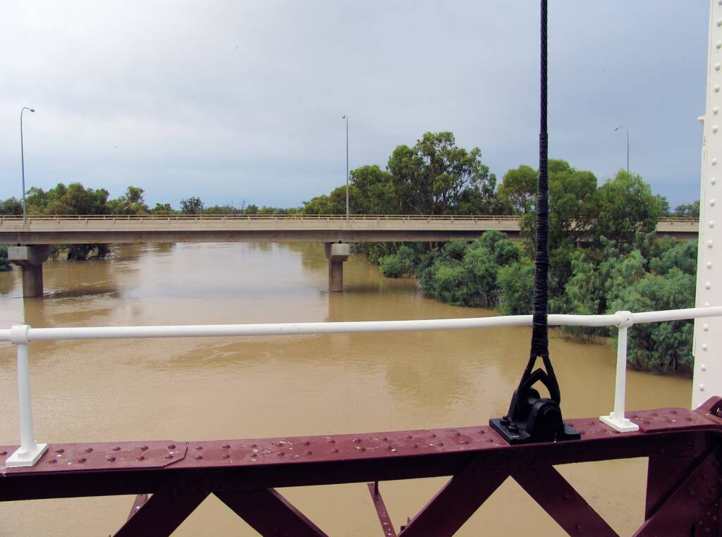 Cable component of the bridge mechanism, North Bourke Bridge, NSW.