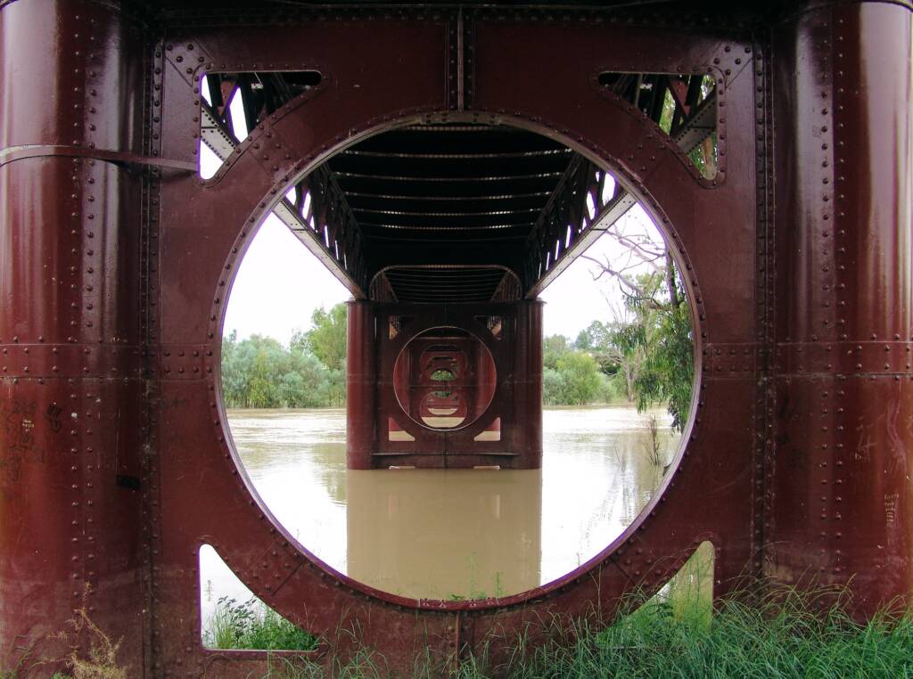 View from beneath North Bourke Bridge, Bourke, NSW