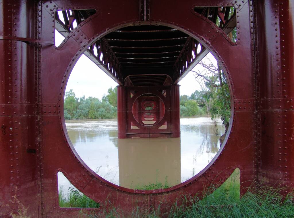 View from beneath North Bourke Bridge, Bourke, NSW