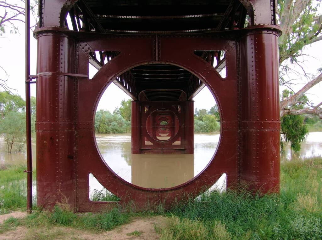 View from beneath North Bourke Bridge, Bourke, NSW