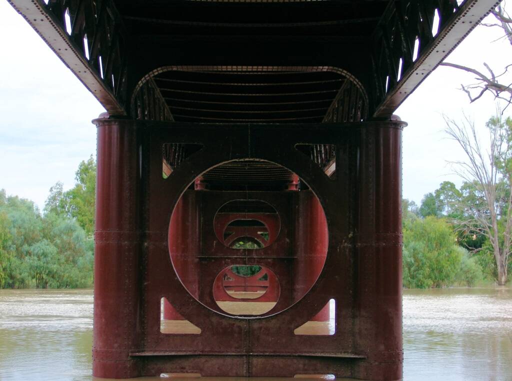 View from beneath North Bourke Bridge, Bourke, NSW