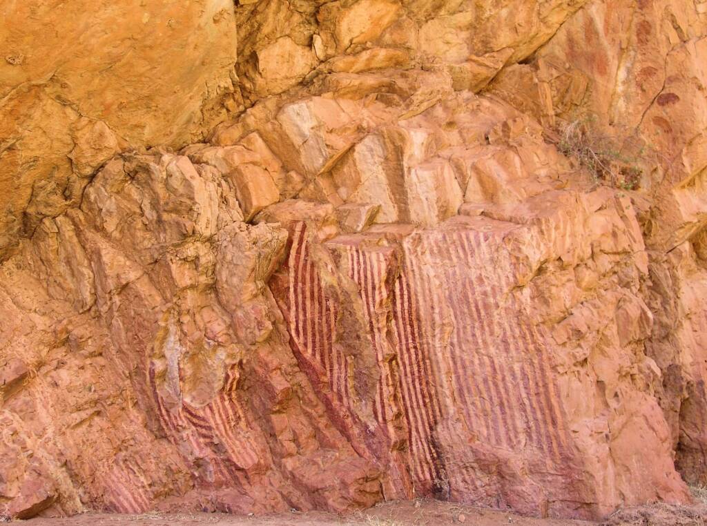 Rock art at Emily Gap (Emily and Jessie Gaps Nature Park), East MacDonnell Ranges