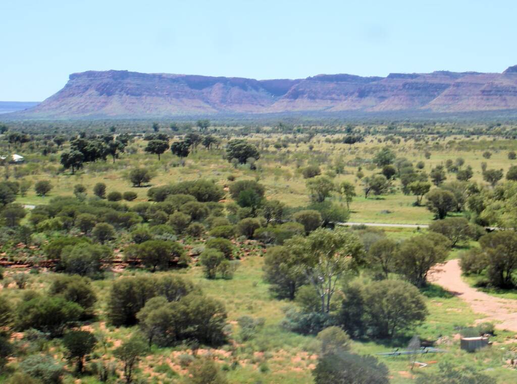 Helicopter ride over the Gorge Gill Range, Watarrka National Park