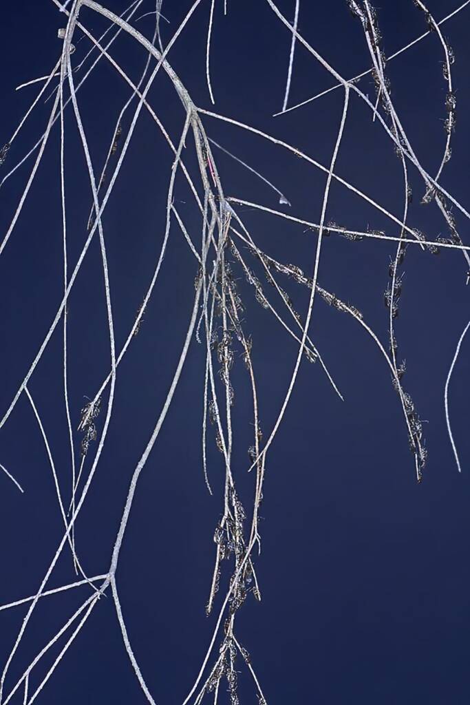 Eurglossa ephippiata and Euryglossa adelaidae roosting, Ballandean QLD © Marc Newman