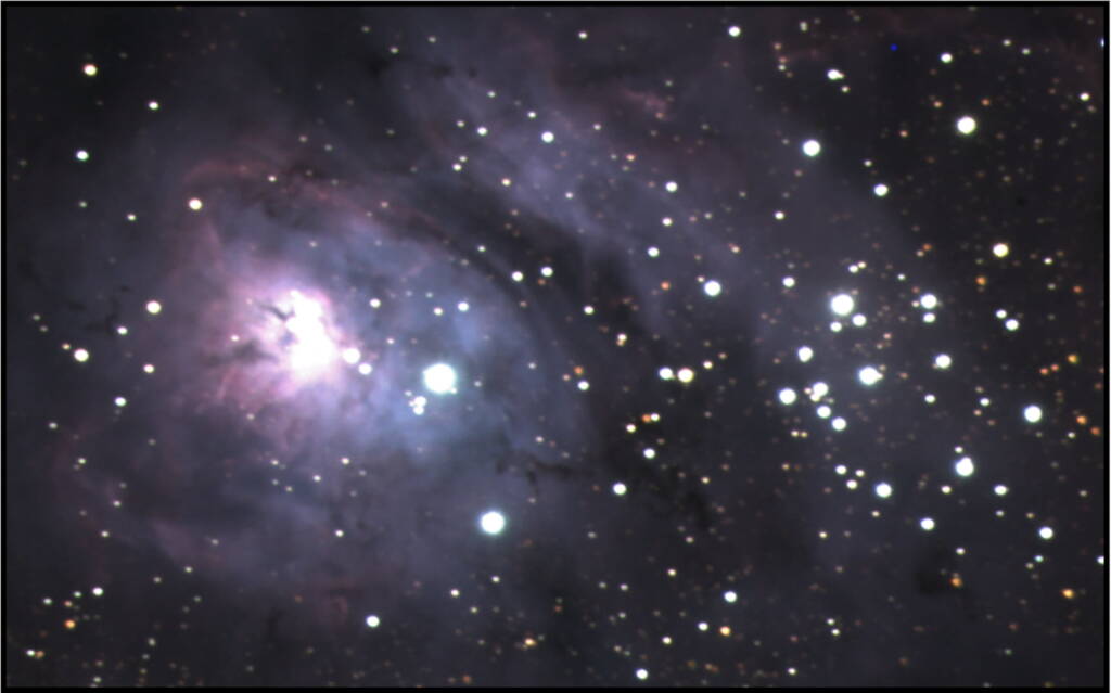 Lagoon Nebula (6000 light years from earth) - "Baker Observatory" - Photographer © Darren Chase, Woomera
