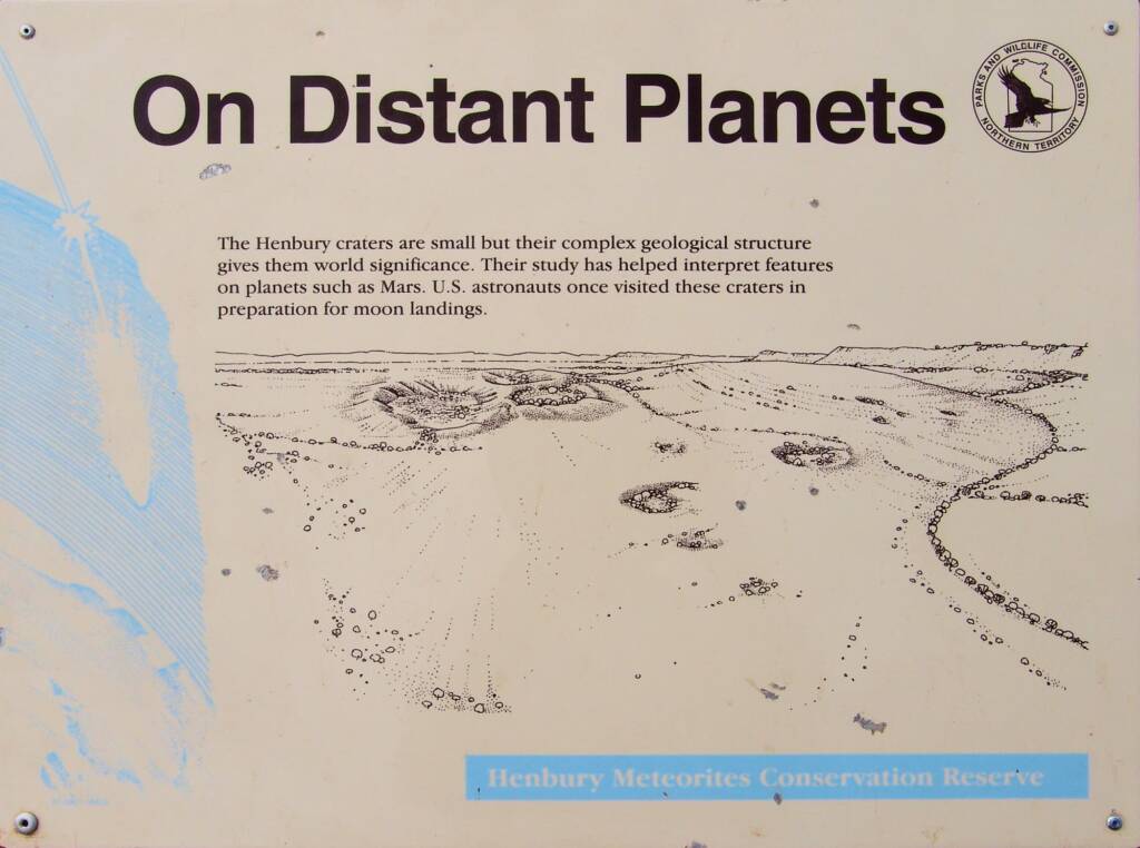 On Distant Planets, Henbury Meteorites Conservation Reserve (park signage), NT
