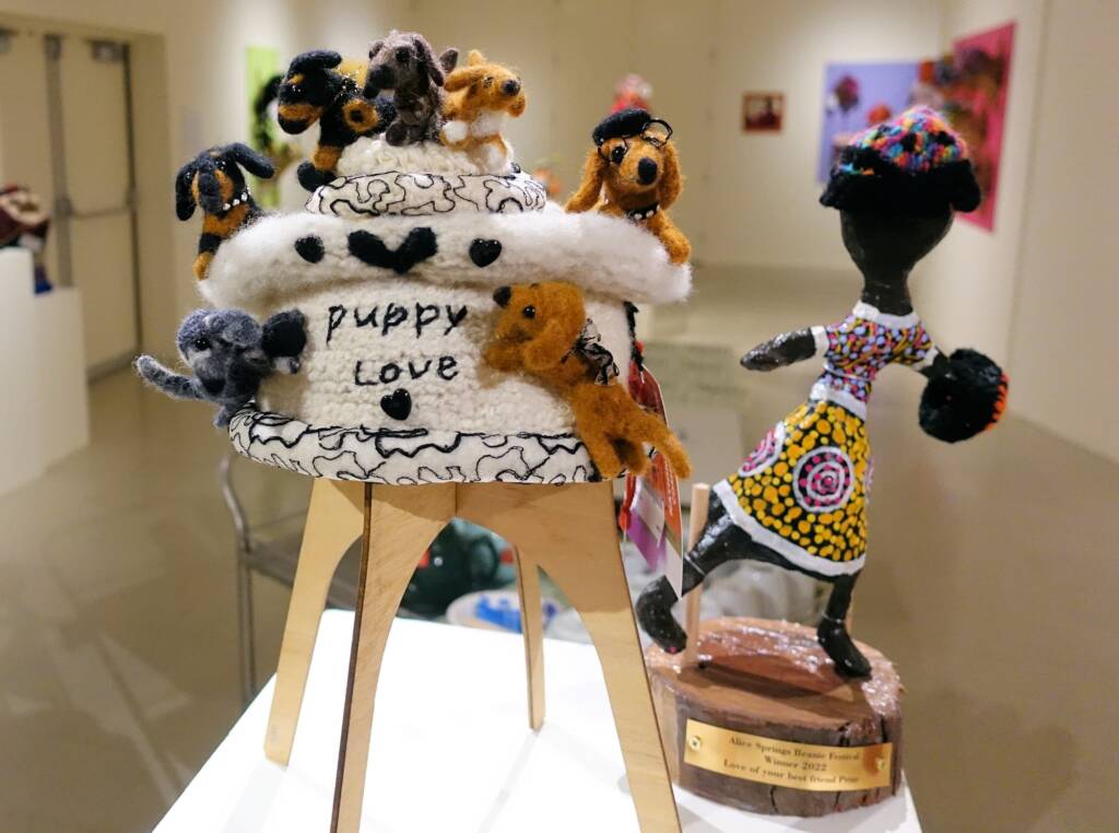 "Puppy Love" by Marilyn Hunter - The Love of your Best Friend - 2022 Alice Springs Beanie Festival