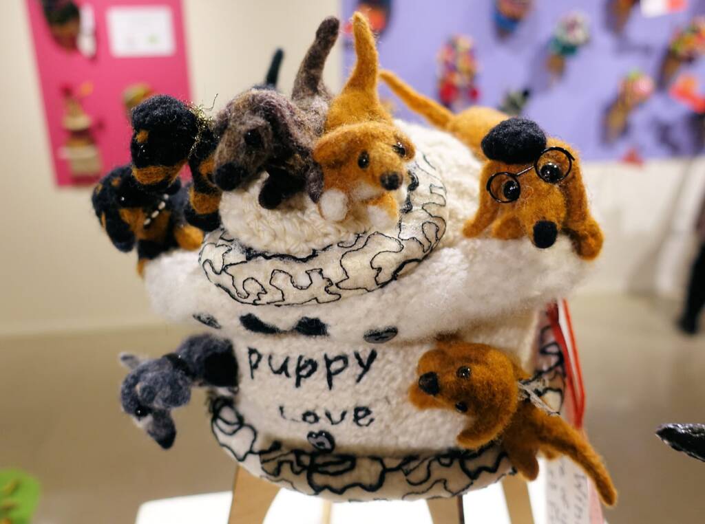 "Puppy Love" by Marilyn Hunter - The Love of your Best Friend - 2022 Alice Springs Beanie Festival
