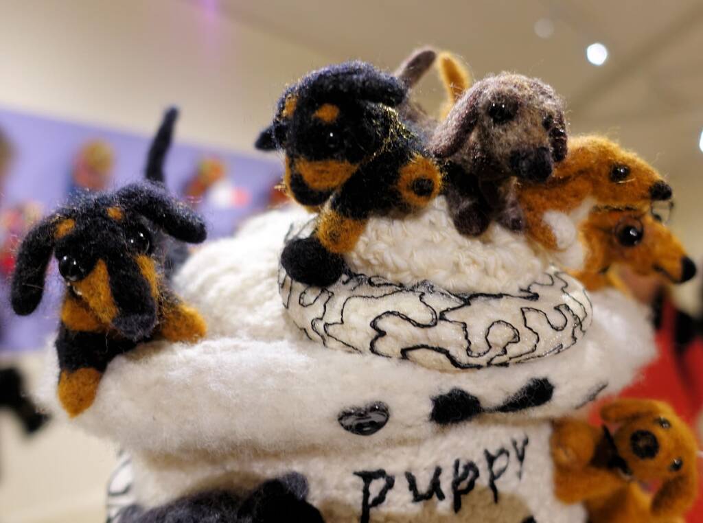"Puppy Love" by Marilyn Hunter - The Love of your Best Friend - 2022 Alice Springs Beanie Festival